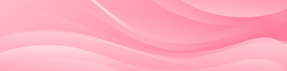 Abstract pink banner color with a unique wavy design. It is ideal for creating eye catching headers, promotional banners, and graphic elements with a modern and dynamic look. - obrazy, fototapety, plakaty