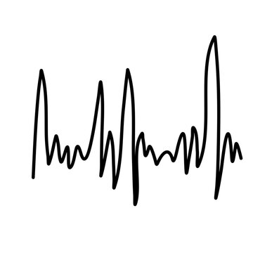 Earthquanke seismogram wave vector hand drawn 