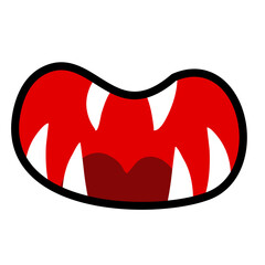 Cartoon Monster Mouth And teeth Vector 