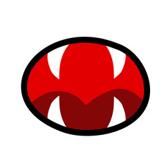 Cartoon Monster Mouth And teeth Vector 