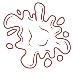 Obraz premium Splash Vector Outline 