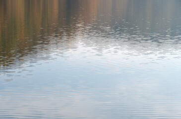 View of the ripples on the lake