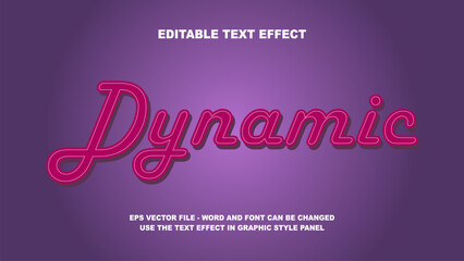 Editable Text Effect Dynamic 3D Vector Template