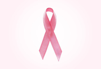 pink bow from the breast cancer prevention campaign. pink October