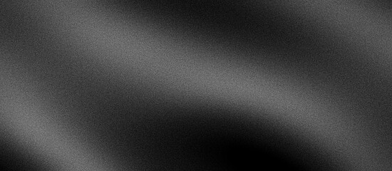 Dark black white grainy background, noise texture grunge gradient abstract banner header poster cover backdrop design