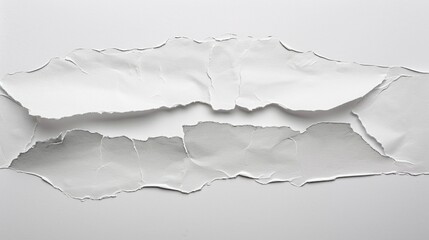 White crumpled paper, old torn paper background,