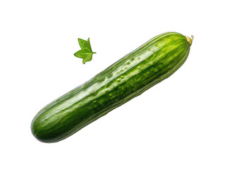 Cucumber isolated on transparent background, transparency image, removed background