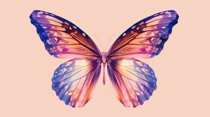 Fototapeta premium butterfly on a plain background generative ai