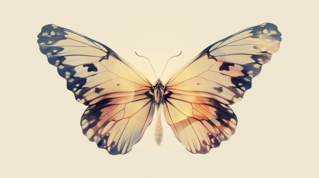 butterfly on a plain background generative ai