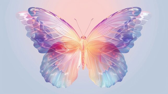 butterfly on a plain background generative ai
