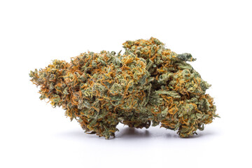 Marijuana flower isolated on white background