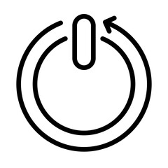 restart icon, line icon style