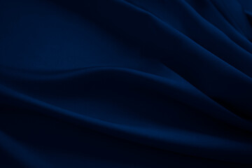 Black dark navy deep blue abstract luxury elegant premium background. Silk satin velvet fabric....