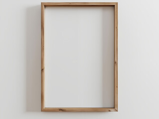 Empty Picture Frame against white wall
