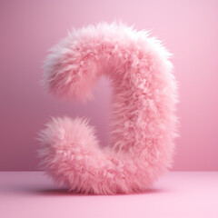 Fototapeta premium number one in pink