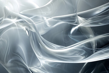 Abstract transparent glossy glass wave background.