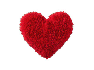 Red heart isolated on transparent background, transparency image, removed background