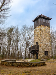 Rock Watchtower at Fort Mountain State Park in Chadsworth Georgia