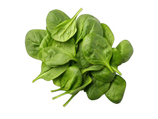 Spinach isolated on transparent background, transparency image, removed background