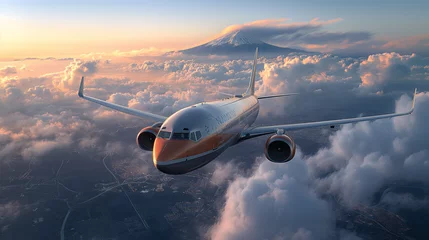 Foto op Plexiglas 日本へ向かう飛行機 © Logmotion