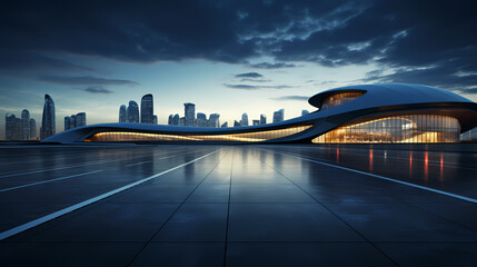 Fototapeta premium Empty floor of modern building