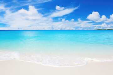 Fototapeta premium Beautiful sandy beach with white sand