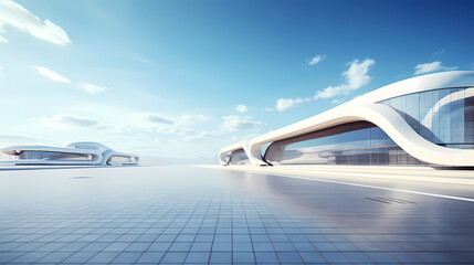 Obraz premium Abstract architectural exterior design, conceptual architectural design