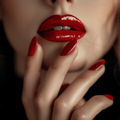 Naklejka premium woman with lips