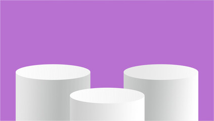 cylinder podium tube circle podium stage 3d Abstract minimal scene mockup products display, Stage showcase. Vector geometric forms