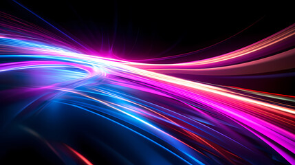 Fototapeta na wymiar Neon speed abstract background, abstract future technology background