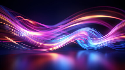 Fototapeta premium Neon speed abstract background, abstract future technology background