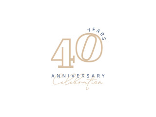 40 years anniversry celebration template design