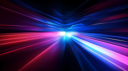 Fototapeta premium Neon speed abstract background, abstract future technology background