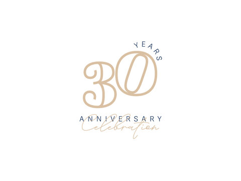 30 years anniversry celebration template design