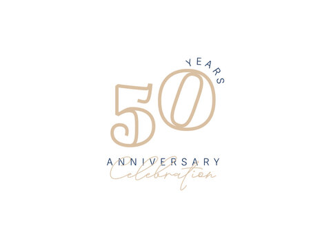 50 years anniversry celebration template design