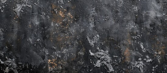 A black and white vintage grunge concrete wall with a rough, textured surface, creating a gloomy...