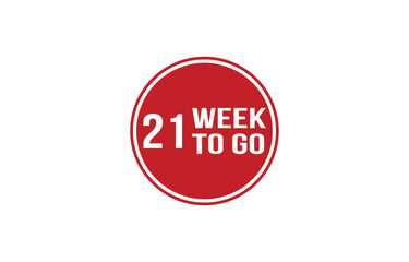 21 week to go red banner design vector illustration