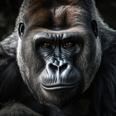 Close-up image of a gorilla