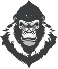 Gorilla head logo vector illustration art design. Bold Beast: Gorilla Head Logo Illustration.