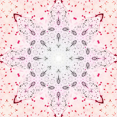 Seamless abstract square pattern. Symmetrical round pattern. Author's patterns.