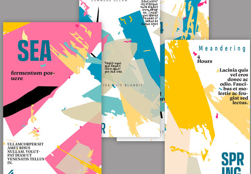 Social Media Post Layout Abstract Creative Art Cuts