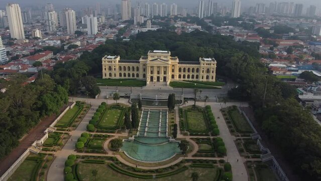 aerial images of the ipiranga museum in São Paulo Brazil