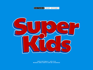 super kids editable text effect style