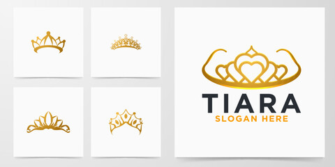 Set Golden Princess Tiara Logo © yahhyaanas