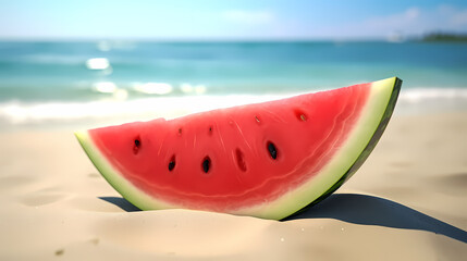 Detailed close-up of ripe watermelon
