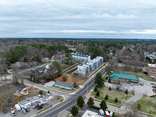Aerial view of the city