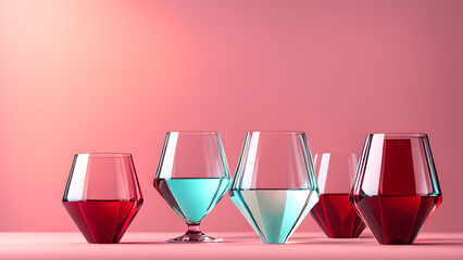 Sip and Shine. Bask in the Radiance of 3D Diamond Crystal Wine Glasses for Luxurious Celebrations