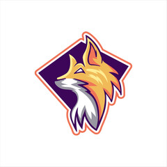 Obraz premium desert fox logo inside the shield
