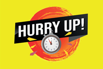 hurry hup poster banner graphic design icon logo sign symbol social media website coupon

