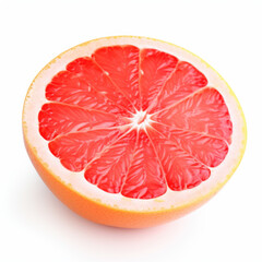Grapefruit sliced isolated on white